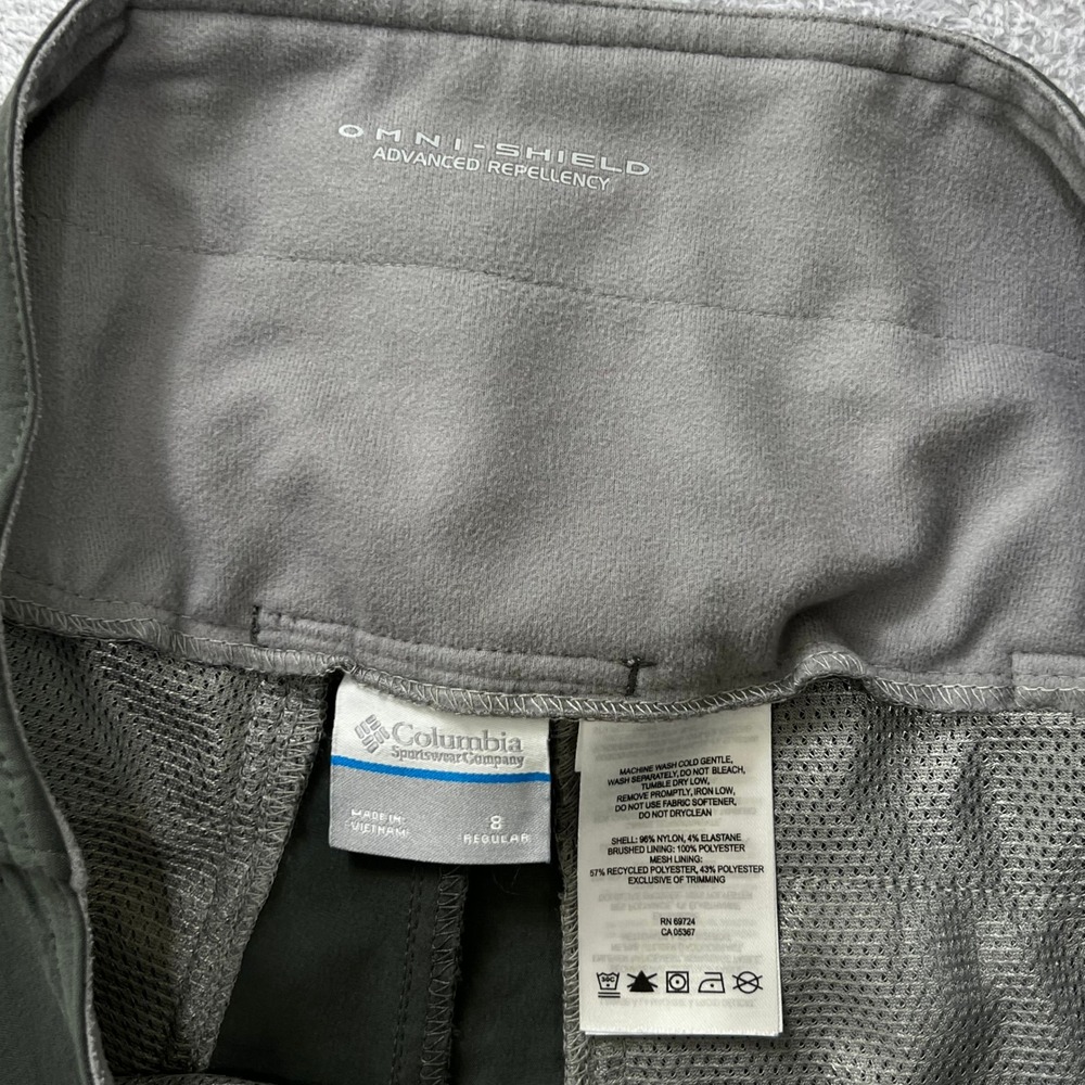Columbia Saturday Trail Convertible Pants Women's 8 Gray AL8004 Hiking Outdoor - Picture 4 of 10